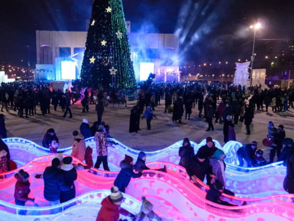 В новогодние каникулы главный ледовый городок Перми посетили более 200 000 гостей