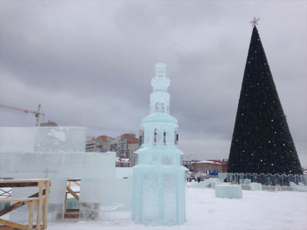 В ледовом городке приступили к работам по организации доступной среды для гостей «Перми Великой»