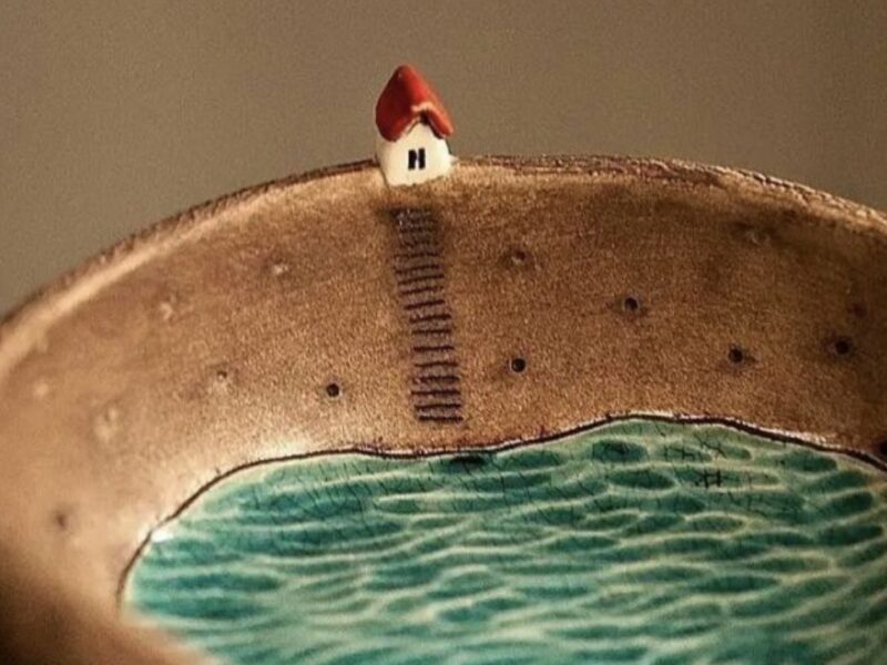 Мастер-класс кружка/мисочка «Домик у моря»